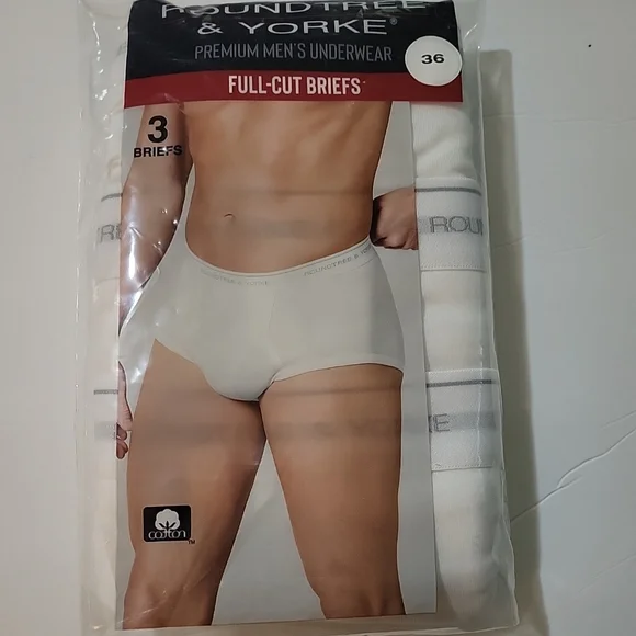 NWT Roundtree & Yorke Full- Cut Briefs   34 36 42 - Picture 2 of 2